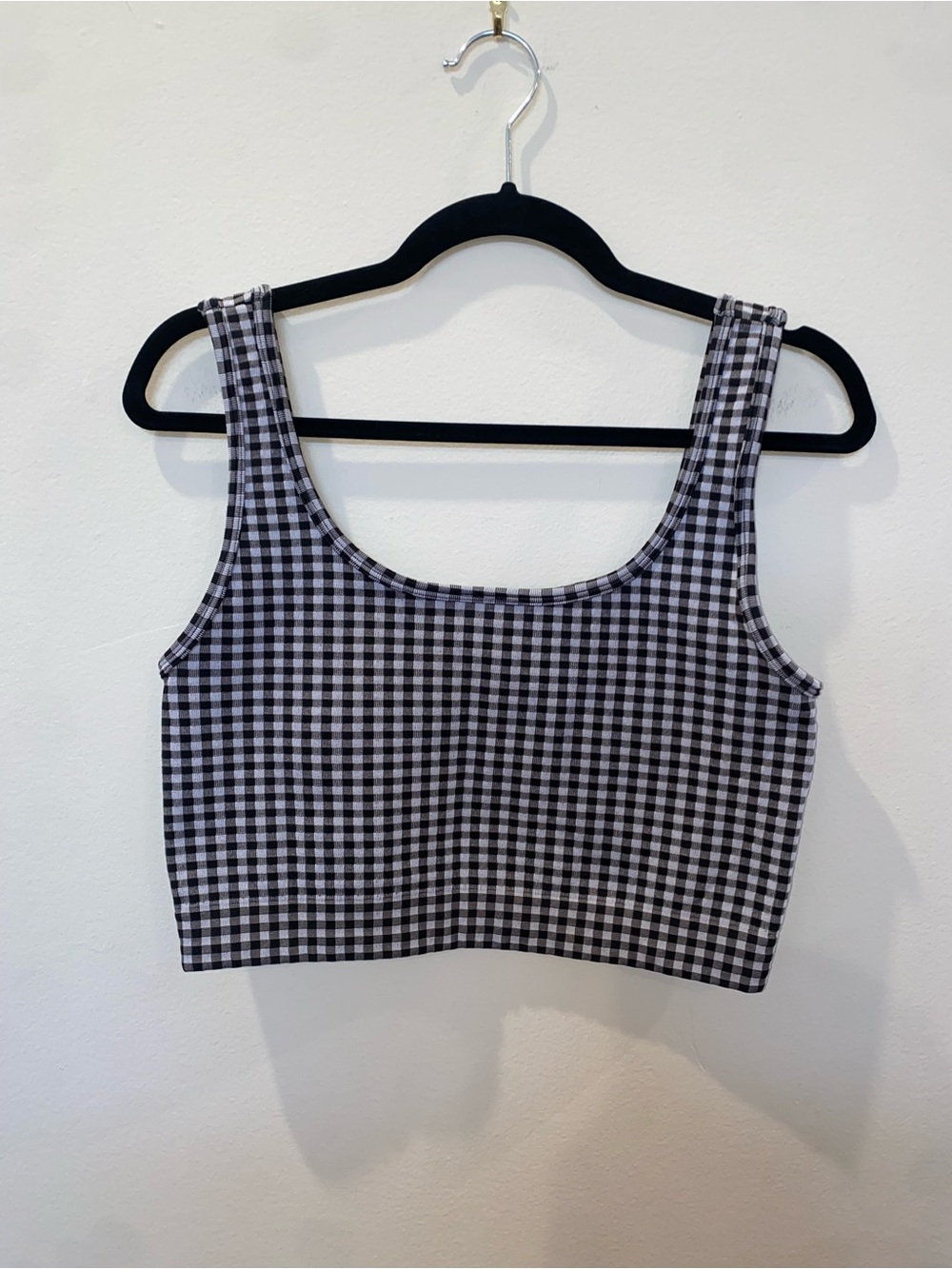 No Boundaries Sporty Black & White Gingham Athletic Set - Picture 2 of 7